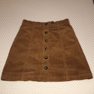 Brown mini skirt